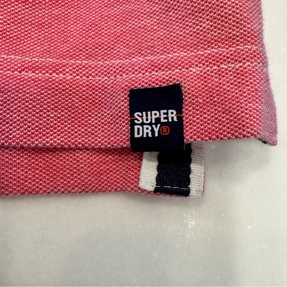 SUPERDRY PREMIUM Men’s Polo Shirt  Size 3XL Pink Short Sleeves NWT - Picture 13 of 15